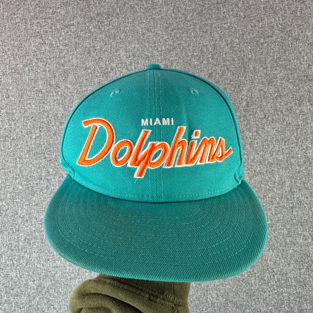 Miami Dolphins New Era Hat Mens OSFM Teal NFL Football 9FIFTY Snapback